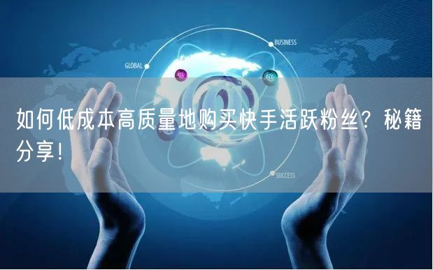 如何低成本高质量地购买快手活跃粉丝？秘籍分享！
