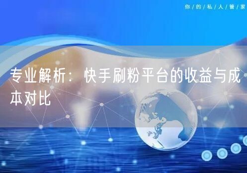 专业解析：快手刷粉平台的收益与成本对比