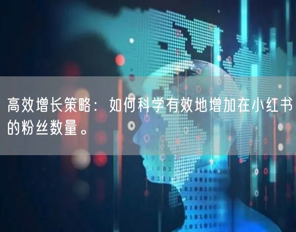 高效增长策略：如何科学有效地增加在小红书的粉丝数量。