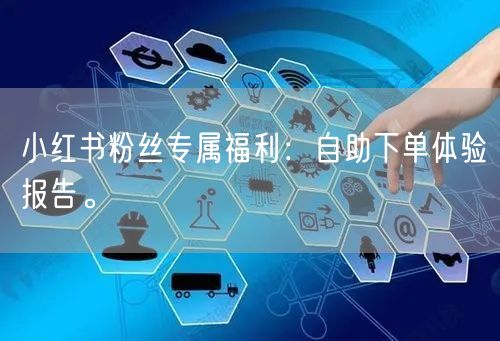 小红书粉丝专属福利：自助下单体验报告。