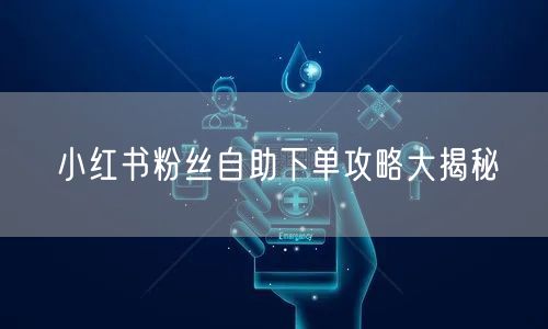 小红书粉丝自助下单攻略大揭秘