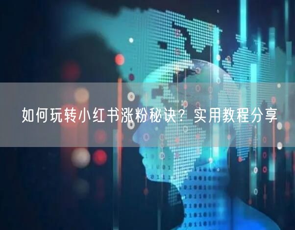 如何玩转小红书涨粉秘诀？实用教程分享