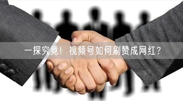 一探究竟！视频号如何刷赞成网红？