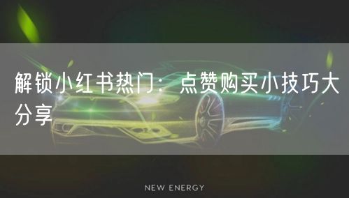 解锁小红书热门：点赞购买小技巧大分享