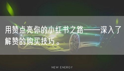 用赞点亮你的小红书之路——深入了解赞的购买技巧。