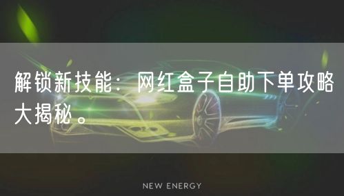 解锁新技能：网红盒子自助下单攻略大揭秘。