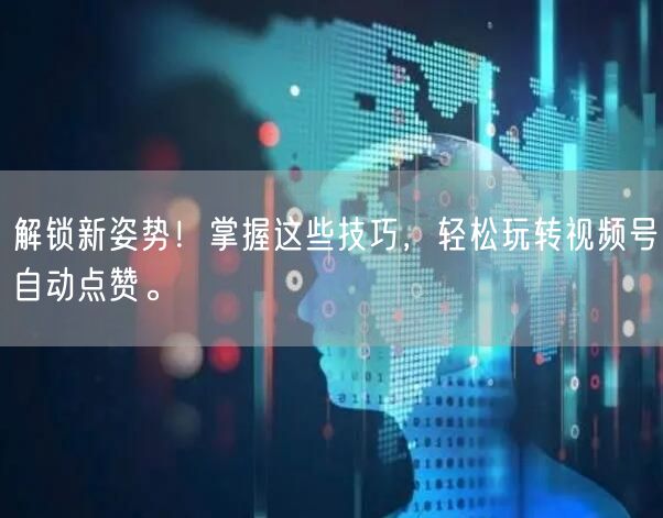 解锁新姿势！掌握这些技巧，轻松玩转视频号自动点赞。