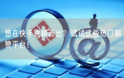想在快手脱颖而出？试试这些热门刷赞平台！