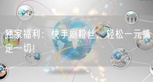 独家福利：快手刷粉丝，轻松一元搞定一切！