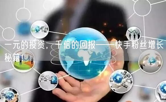 一元的投资，千倍的回报——快手粉丝增长秘籍！