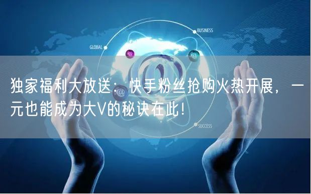 独家福利大放送：快手粉丝抢购火热开展，一元也能成为大V的秘诀在此！