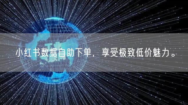 小红书数据自助下单，享受极致低价魅力。