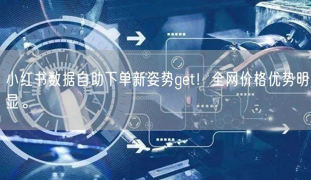 小红书数据自助下单新姿势get!全网价格优势明显。