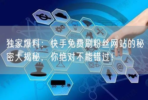 独家爆料：快手免费刷粉丝网站的秘密大揭秘，你绝对不能错过！