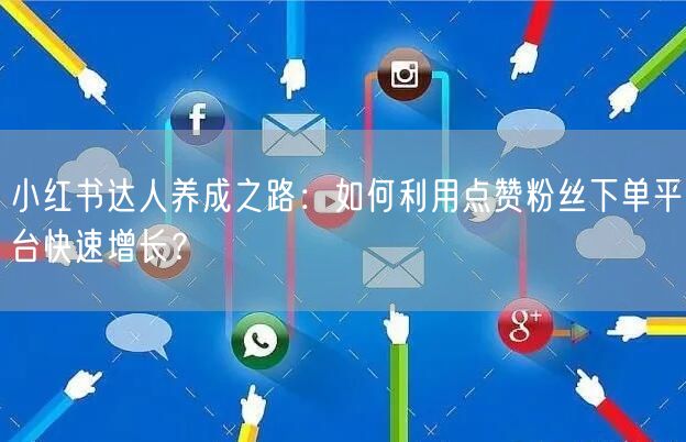 小红书达人养成之路：如何利用点赞粉丝下单平台快速增长？
