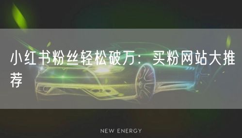 小红书粉丝轻松破万：买粉网站大推荐