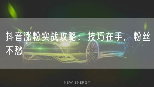 抖音涨粉实战攻略：技巧在手，粉丝不愁
