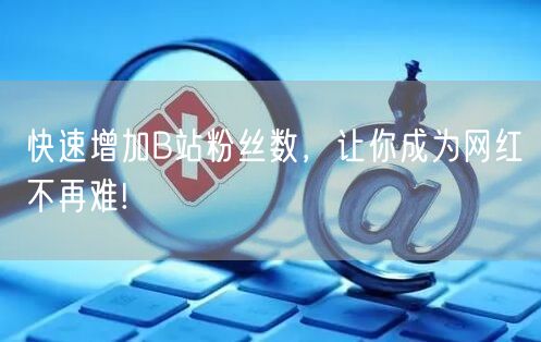 快速增加B站粉丝数，让你成为网红不再难!